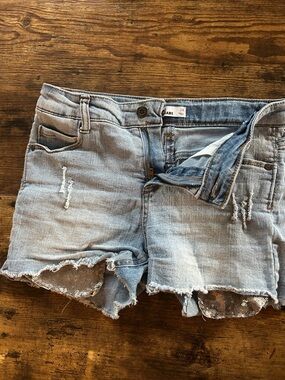 GIRLS size 16 Epic Threads Light Wash Distressed Denim Jean Shorts